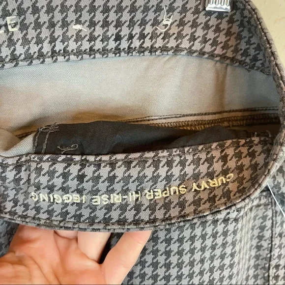 American Eagle Houndstooth Curvy Super Hi Rise Plus Size Jegging/Sz:24/NEW - Picture 6 of 10